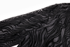 sheer black wavy velvet patter long sleeves