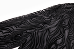sheer black wavy velvet patter long sleeves
