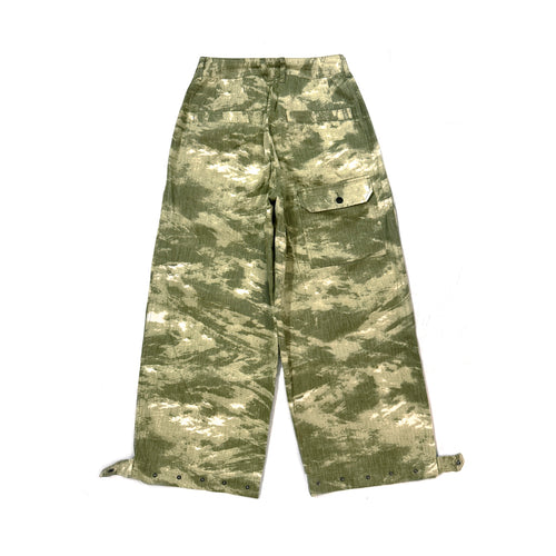 Pleated Wide Leg Pants - Camo