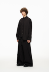Asymmetrical Split Button Up - Midnight