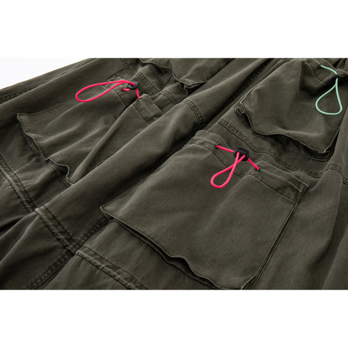 Color Pop Pull-Tie Cargo Skirt