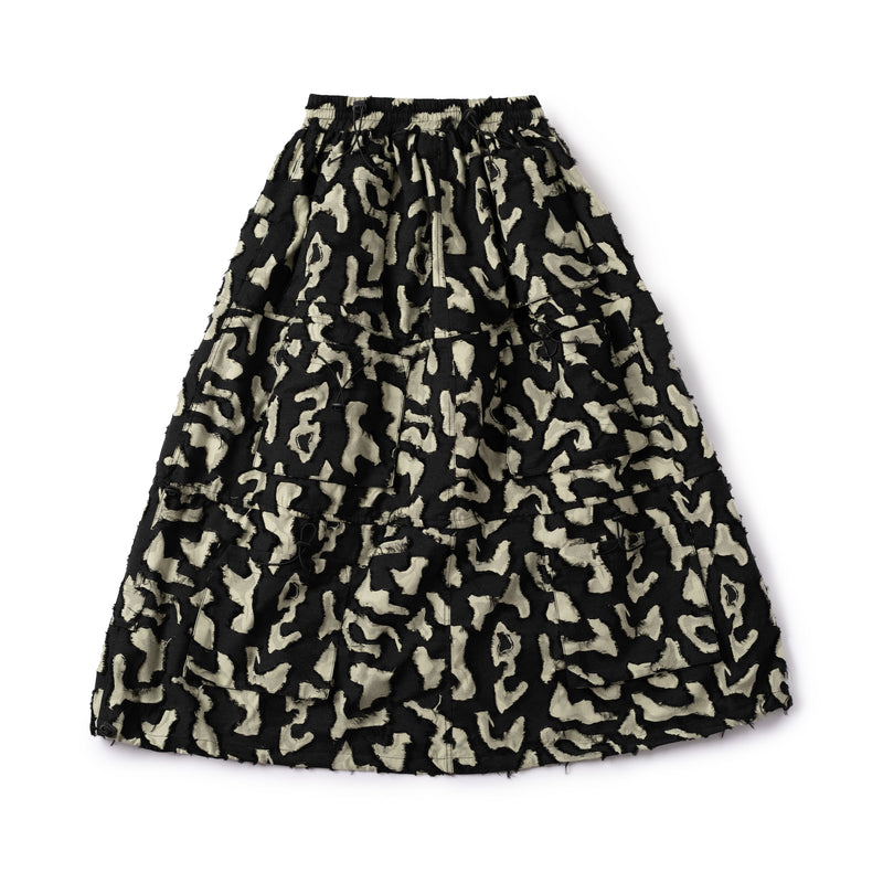 Raised Floral Cargo Skirt