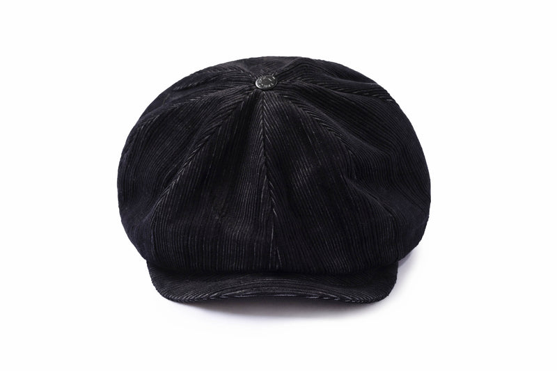 Corduroy Newsboy Hat - Black