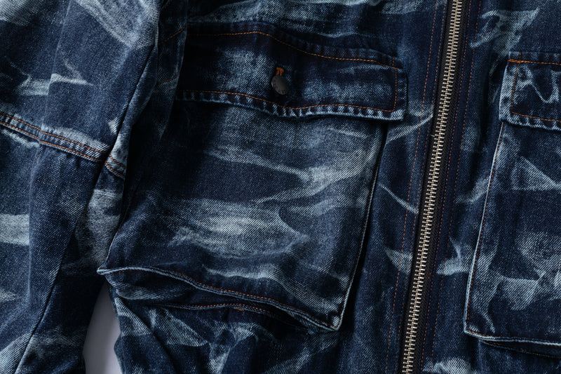 Uptown Convertible Denim Jacket - Blue