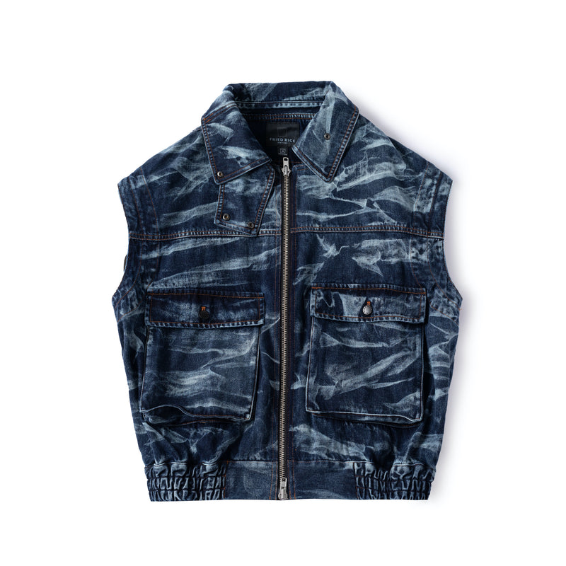 Uptown Convertible Denim Jacket - Blue