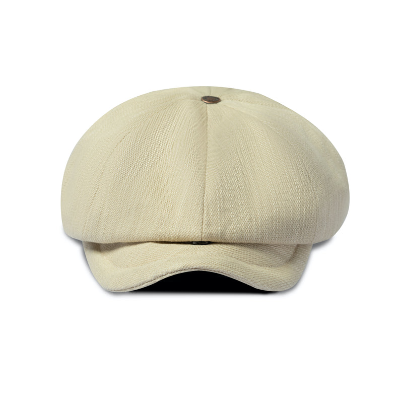 Textured Eggshell Newsboy Hat - Styleable Brim