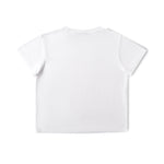 Embroidered Baby Tee - White