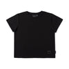 Embroidered Baby Tee - Black