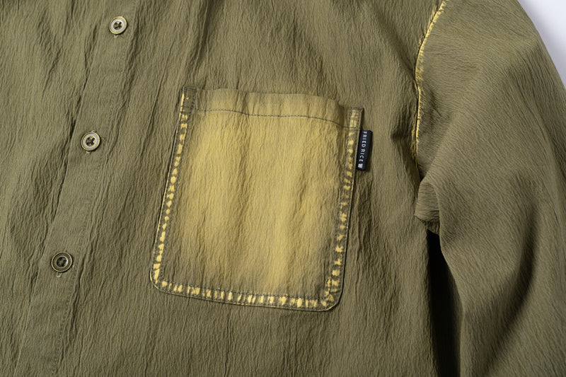 Sun Faded Button Up - Olive