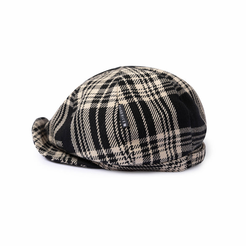 Houndstooth Tartan Newsboy Hat