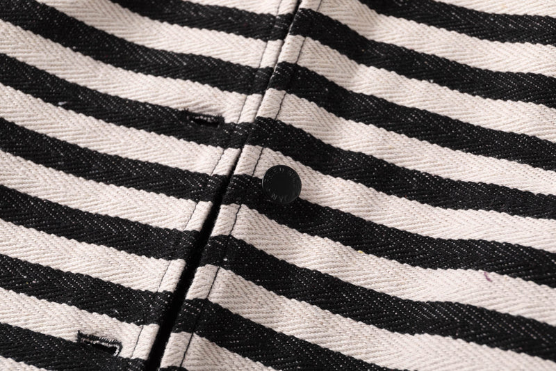 Black Pinstripe Chore Jacket