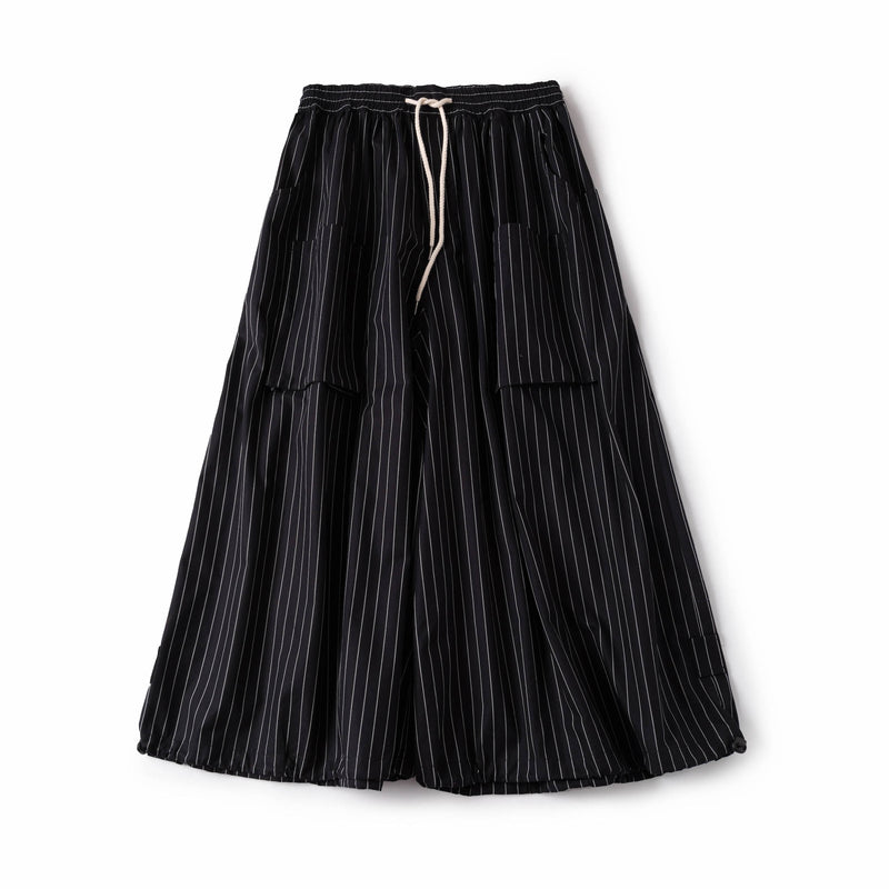 Wide Leg Yemi Pants - Black Pinstripe