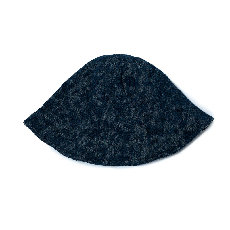 Reversible Lampshade Bucket Hat - Contrasting Denim