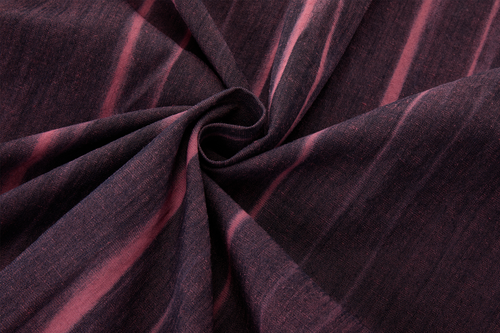 Vertical Stripe Button Up – Deep Burgundy & Rose, Relaxed Fit