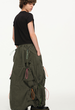 Color Pop Pull-Tie Cargo Skirt