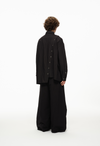 Asymmetrical Split Button Up - Midnight