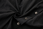 Asymmetrical Split Button Up - Midnight