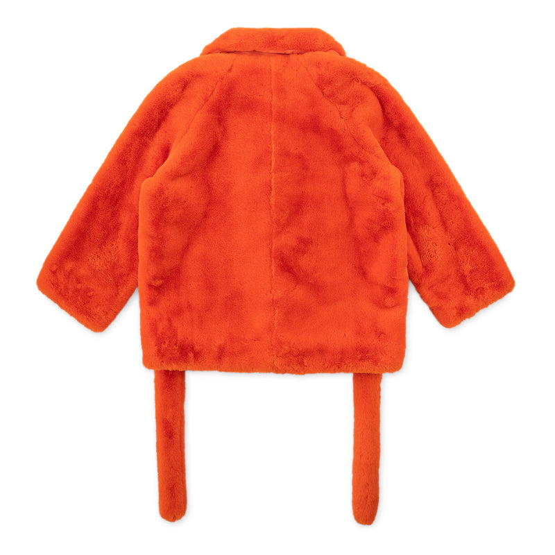 Faux Fur Trapper Jacket - Orange