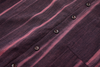 Vertical Stripe Button Up – Deep Burgundy & Rose, Relaxed Fit
