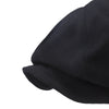 Panel Newsboy Cap Color-Black