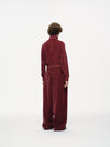 Velour Tracksuit Pants – Deep Rouge