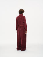 Velour Tracksuit Pants – Deep Rouge