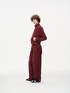 Velour Tracksuit Pants – Deep Rouge