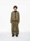 Kota Light Denim Sash Belt Pants – Subtle Washed Brown Camo