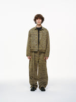 Kota Light Denim Sash Belt Pants – Subtle Washed Brown Camo
