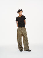 Kota Light Denim Sash Belt Pants – Subtle Washed Brown Camo