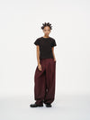 Contour Pleated Trousers – Oxblood, Relaxed Fit