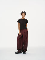 Contour Pleated Trousers – Oxblood, Relaxed Fit
