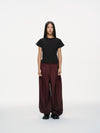 Contour Pleated Trousers – Oxblood, Relaxed Fit