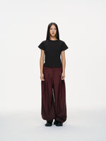 Contour Pleated Trousers – Oxblood, Relaxed Fit