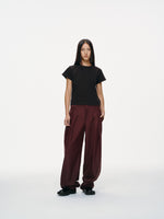 Contour Pleated Trousers – Oxblood, Relaxed Fit