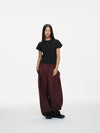 Contour Pleated Trousers – Oxblood, Relaxed Fit