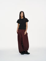 Contour Pleated Trousers – Oxblood, Relaxed Fit
