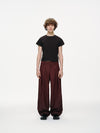 Contour Pleated Trousers – Oxblood, Relaxed Fit