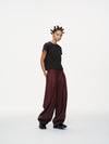 Contour Pleated Trousers – Oxblood, Relaxed Fit