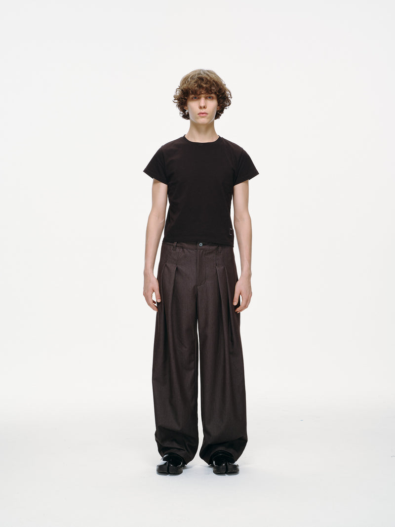 Contour Pleated Trousers – Sable Grey, Relaxed Fit