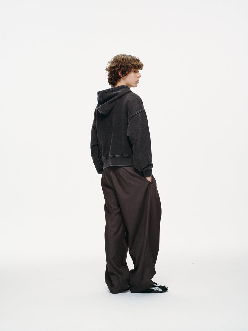 Contour Pleated Trousers – Sable Grey, Relaxed Fit