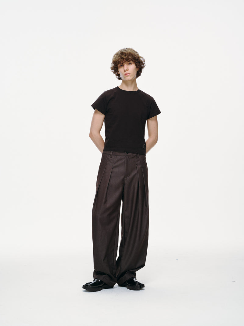 Contour Pleated Trousers – Sable Grey, Relaxed Fit