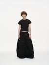 Yemi Cargo Pants – Extra Wide Leg, Multi-Pocket, Midnight