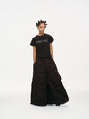 Yemi Cargo Pants – Extra Wide Leg, Multi-Pocket, Midnight