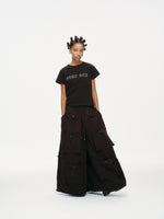 Yemi Cargo Pants – Extra Wide Leg, Multi-Pocket, Midnight