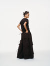 Yemi Cargo Pants – Extra Wide Leg, Multi-Pocket, Midnight