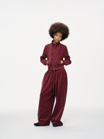 Velour Tracksuit Top – Deep Rouge