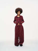 Velour Tracksuit Top – Deep Rouge