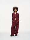 Velour Tracksuit Top – Deep Rouge