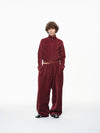 Velour Tracksuit Top – Deep Rouge